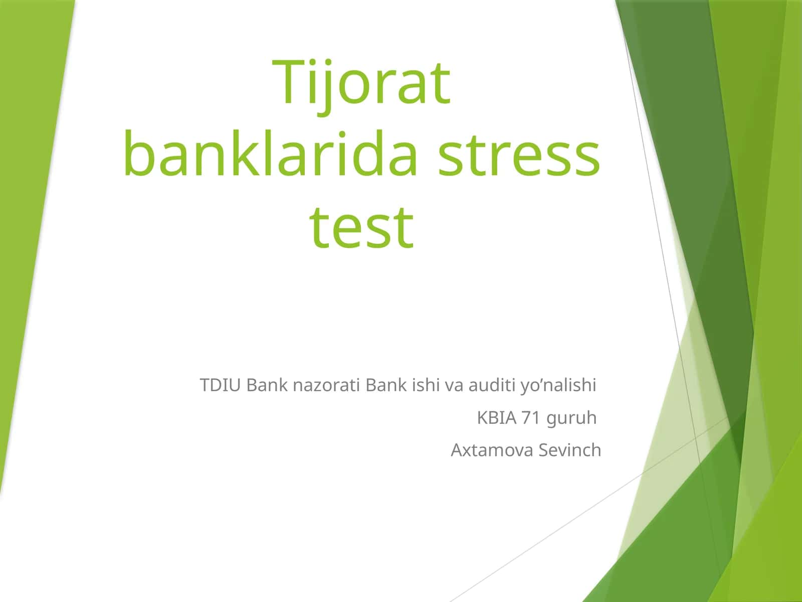 Tijorat banklarida stress test
