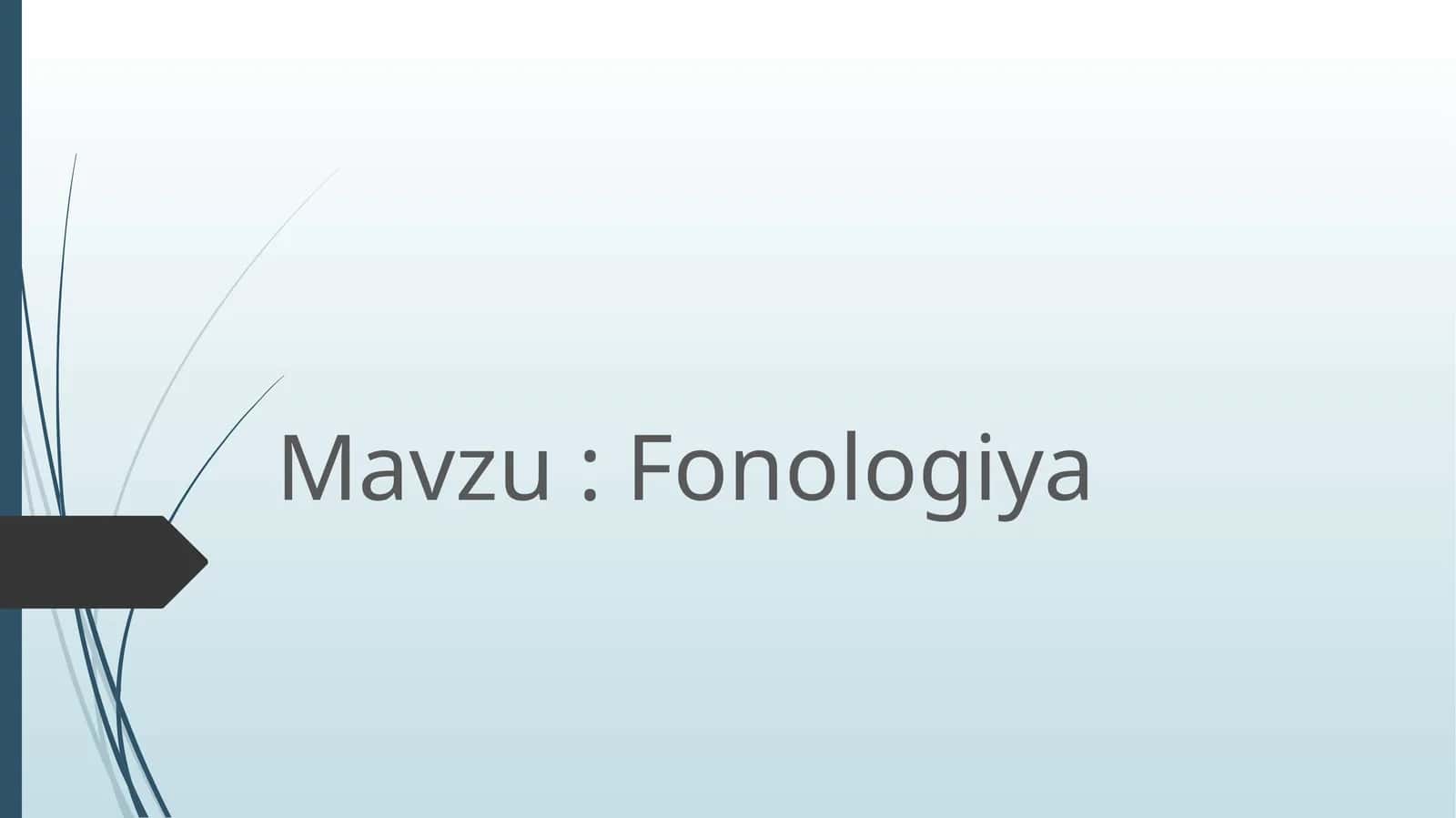 Fonologiya