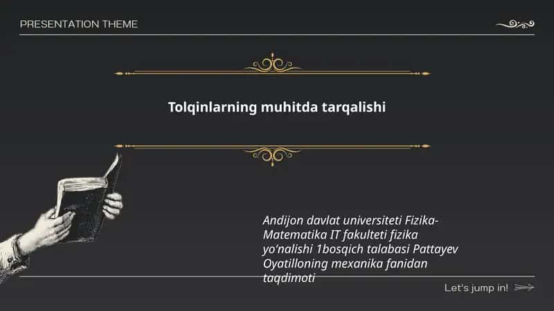Pattayev Oyatilloning mexanika fanidan taqdimoti