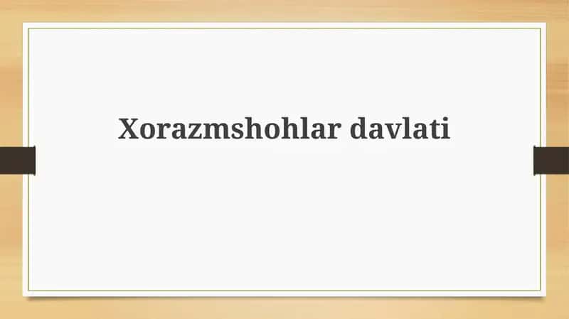 Xorazmshohlardavlati