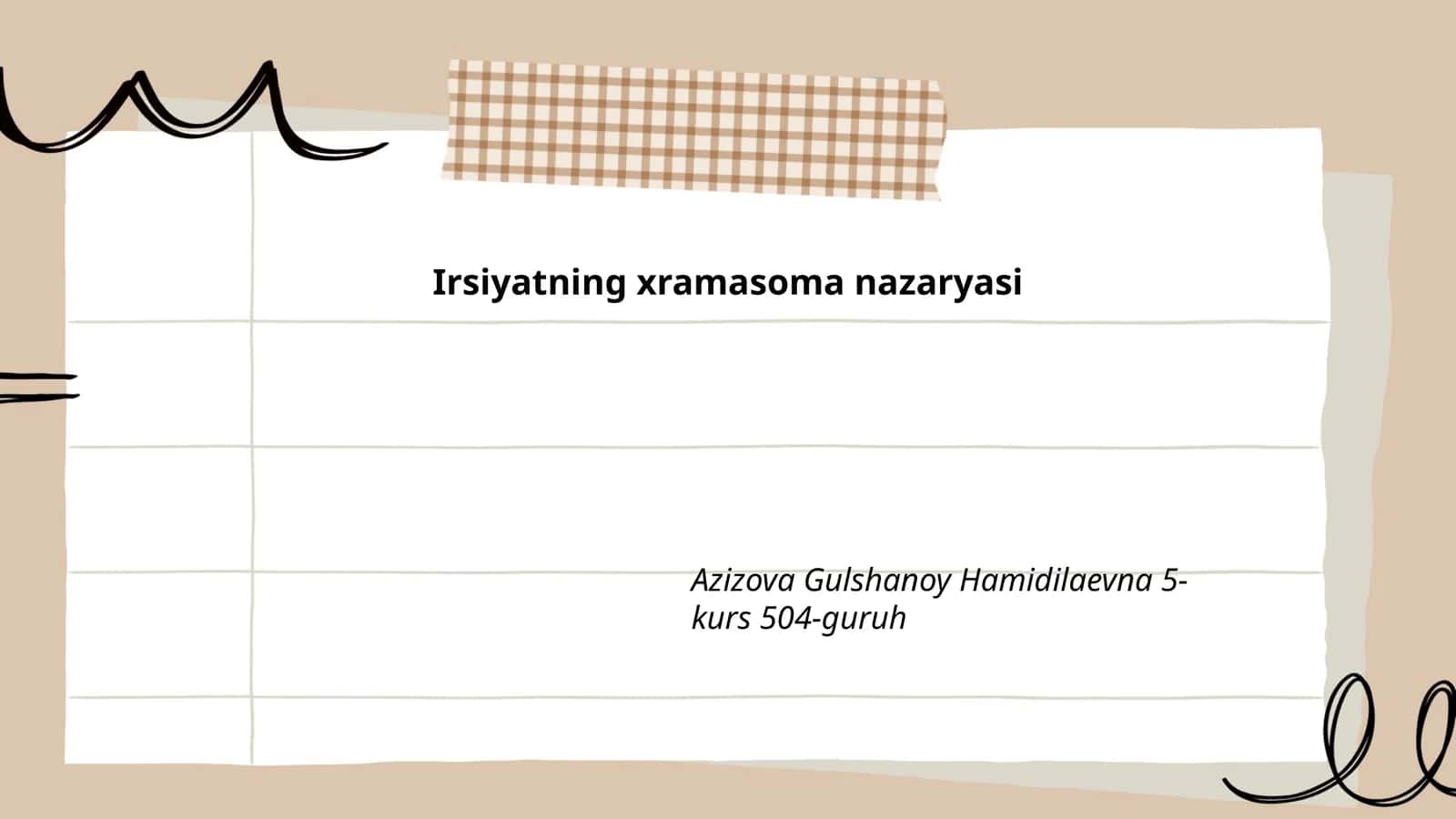 Irsiyatning xramasoma nazaryasi
