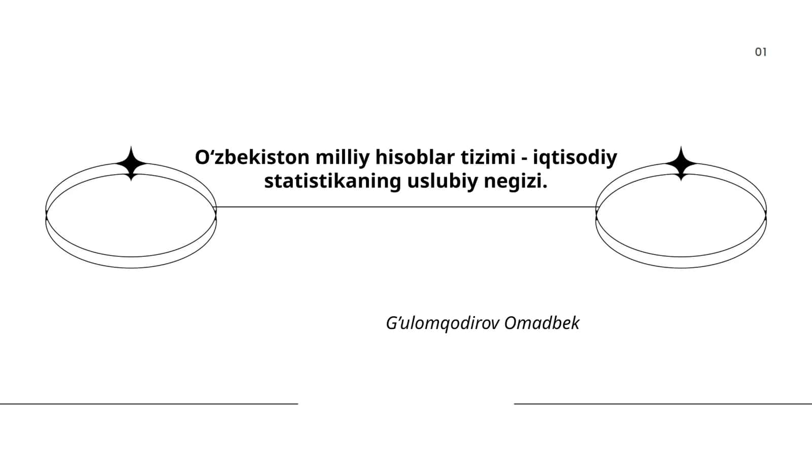 O‘zbekiston milliy hisoblar tizimi - iqtisodiy statistikaning uslubiy negizi