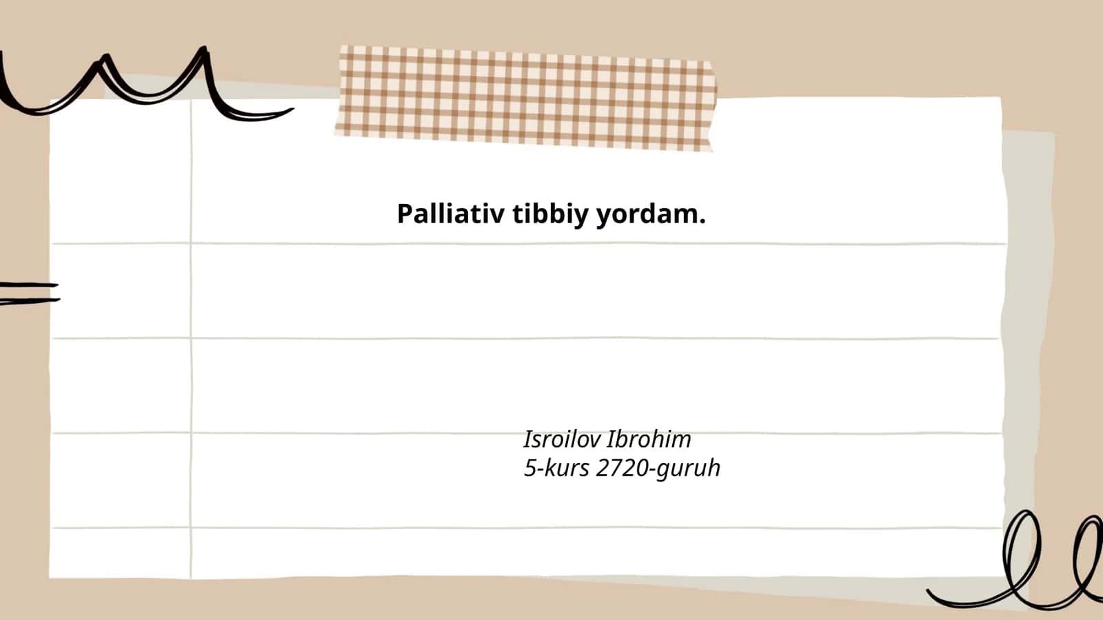 Palliativ Tibbiy Yordam