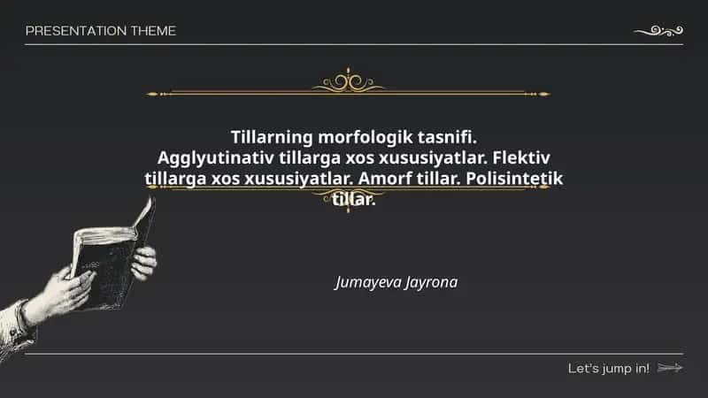 Tillarning morfologik tasnifi