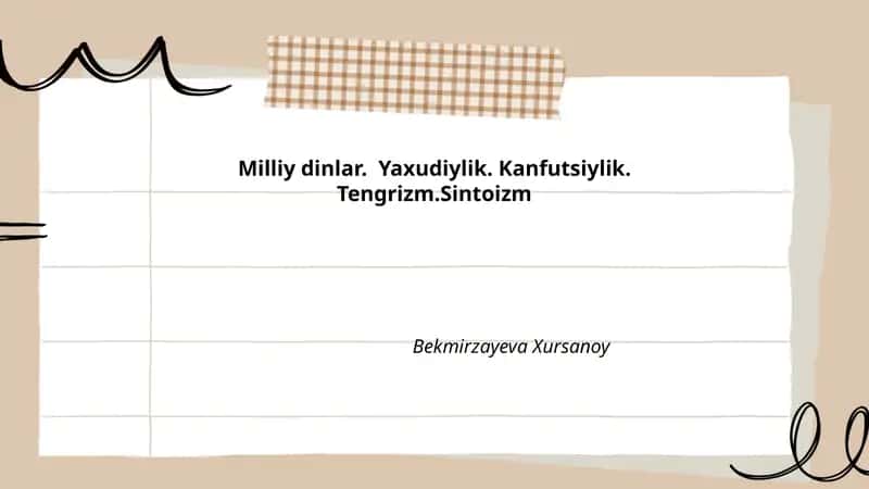 Milliy Dinlar