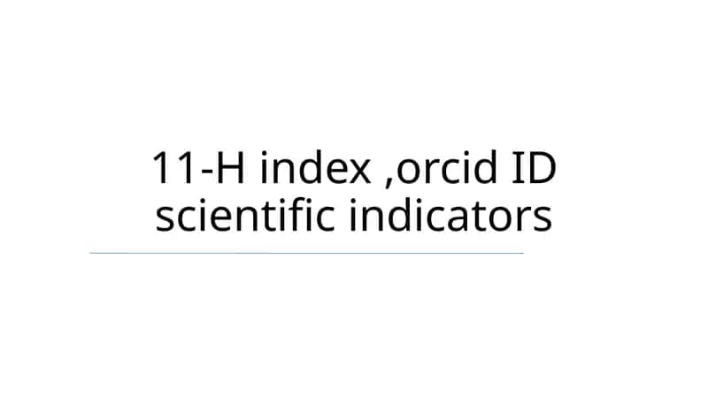 ORCID ID and h-index Integration