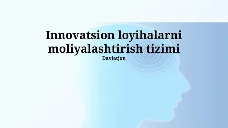 Innovatsion loyihalarni moliyalashtirish tizimi