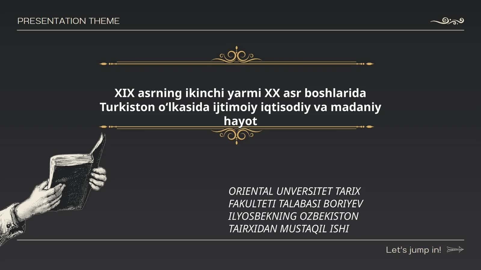 Oʻzbekiston tairxidan mustaqil ishi