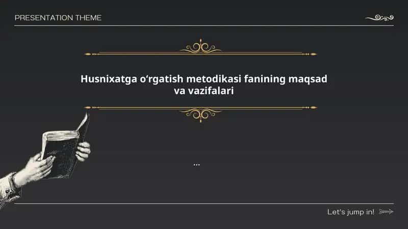 Husnixatga o'rgatish metodikasi