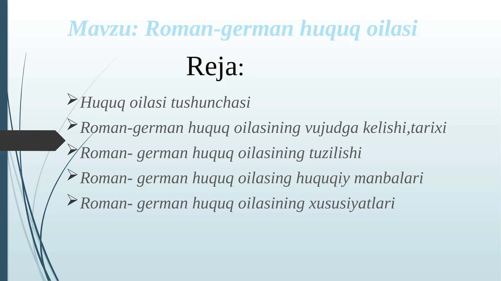 Roman-german huquq oilasi