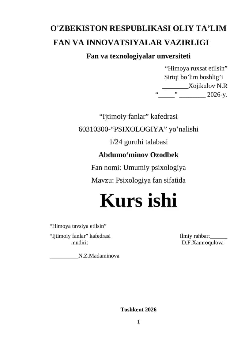 Umumiy psixologiya