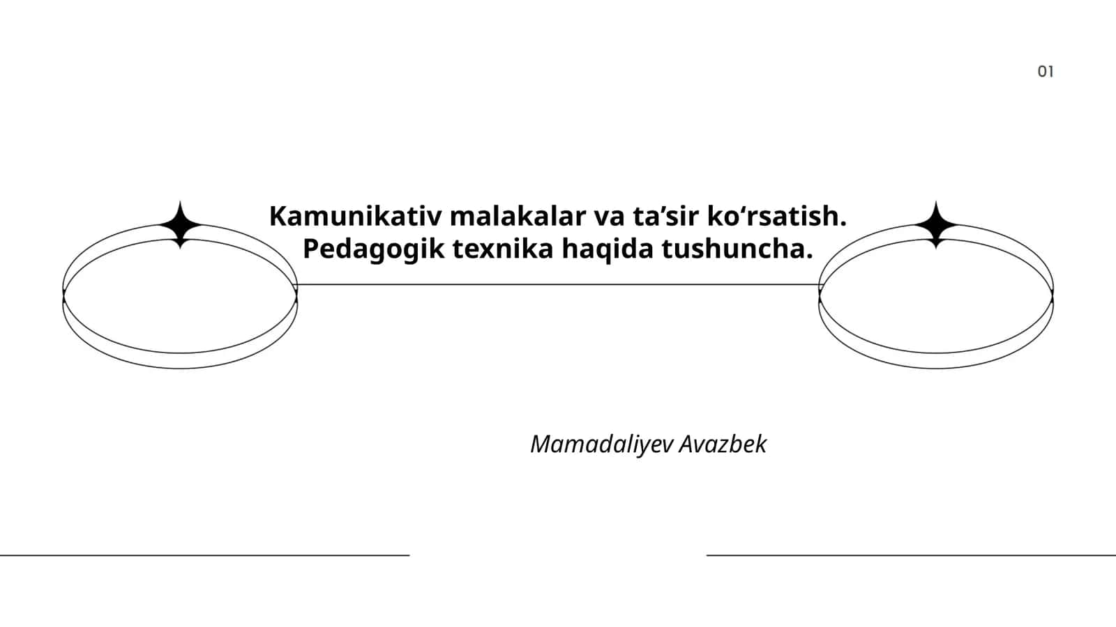 Kommunikativ malakalar va ta’sir koʻrsatish. Pedagogik texnika haqida tushuncha