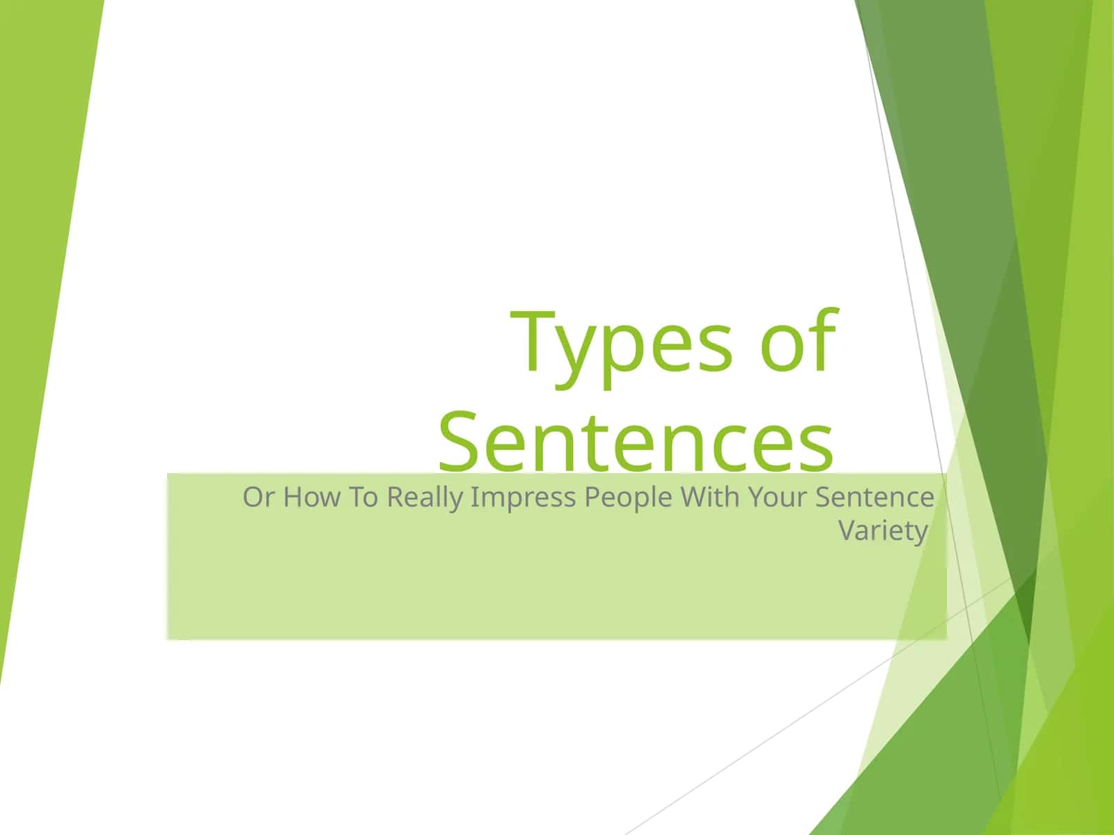 Types of Sentences