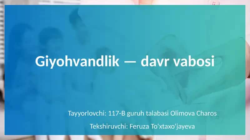 Giyohvandlik