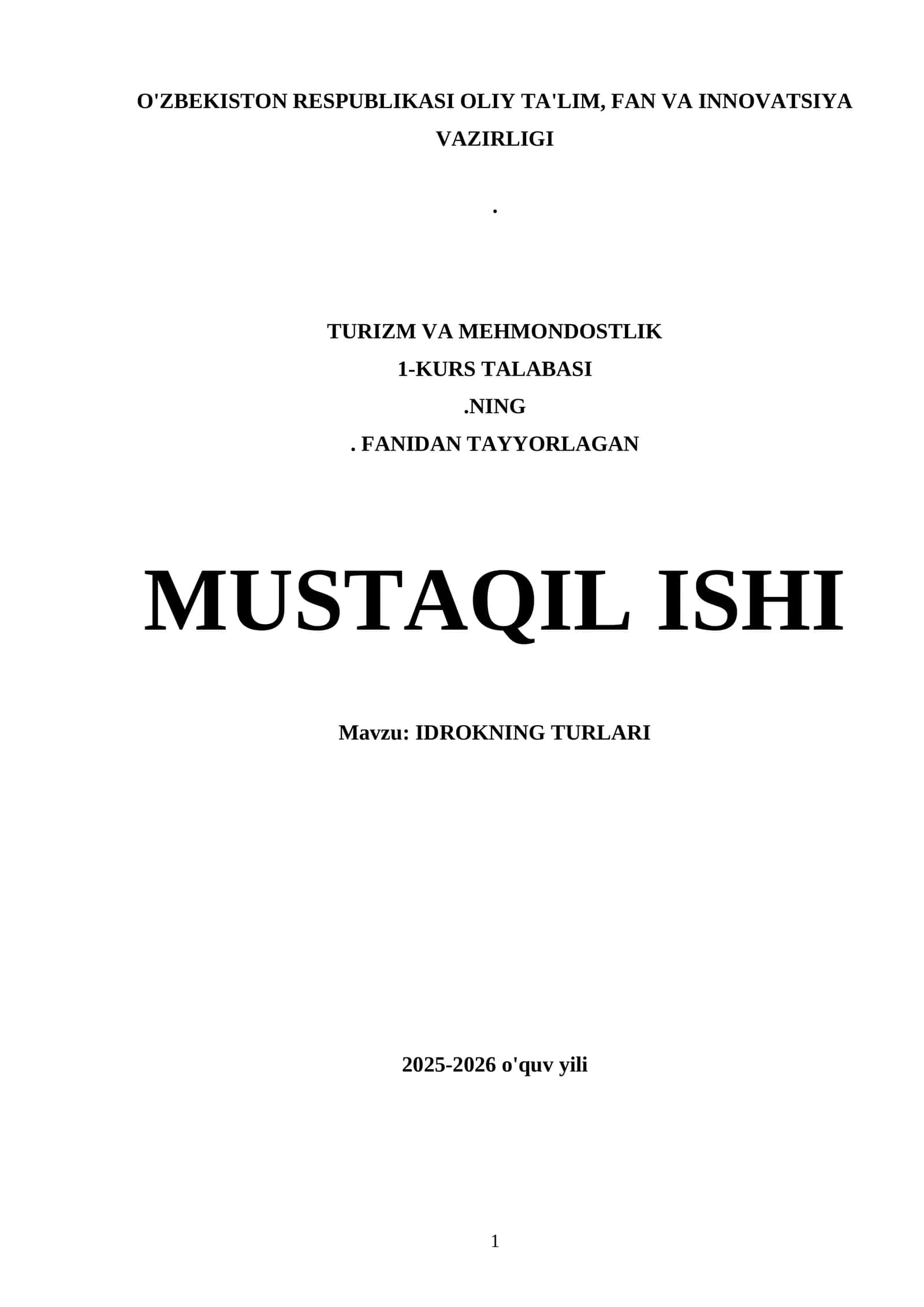 IDROKNING TURLARI