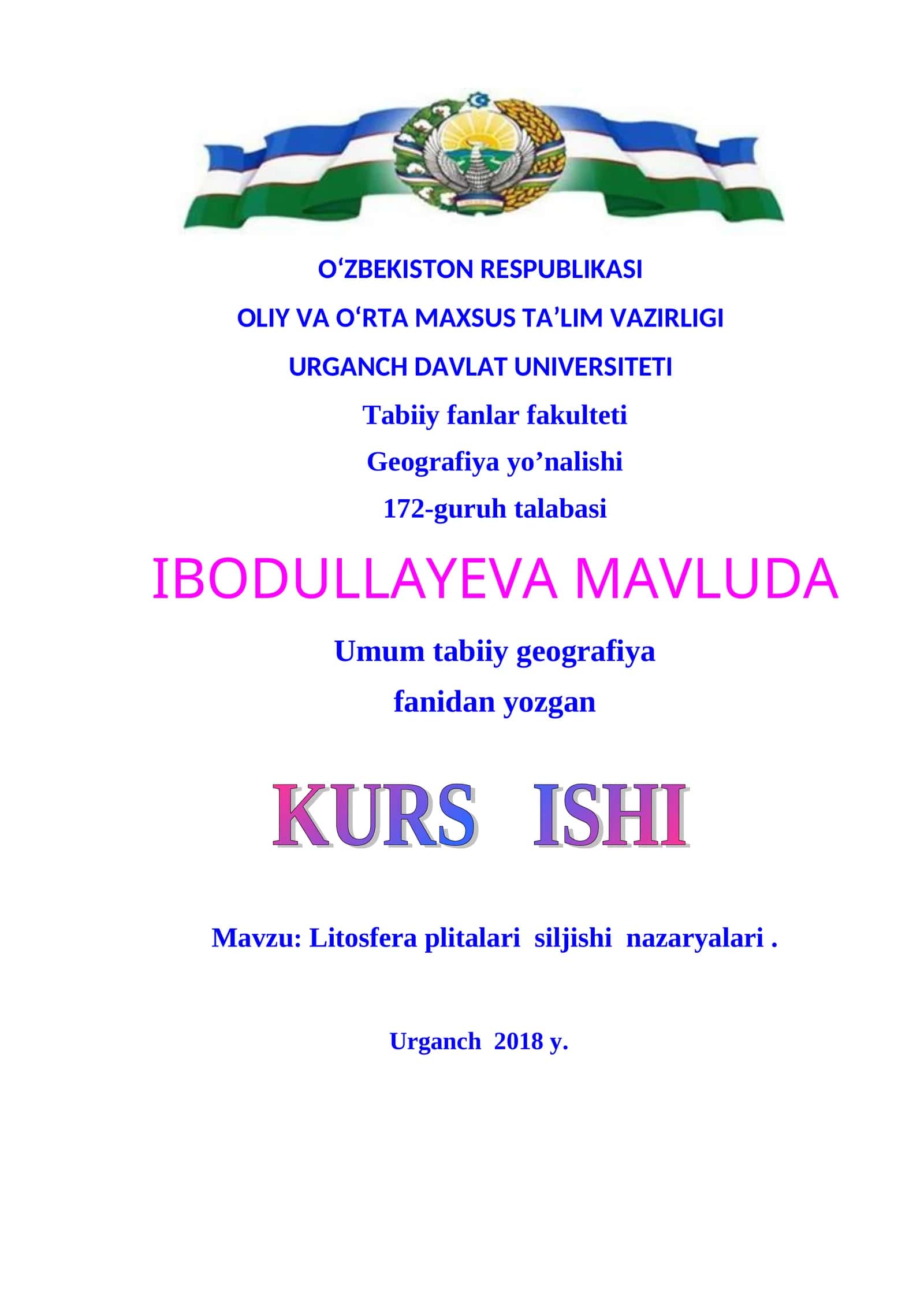 Litosfera plitalari siljishi nazaryalari