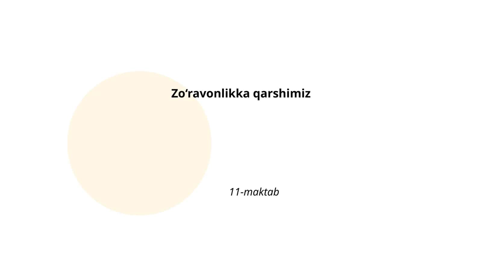 Zo‘ravonlikka qarshimiz