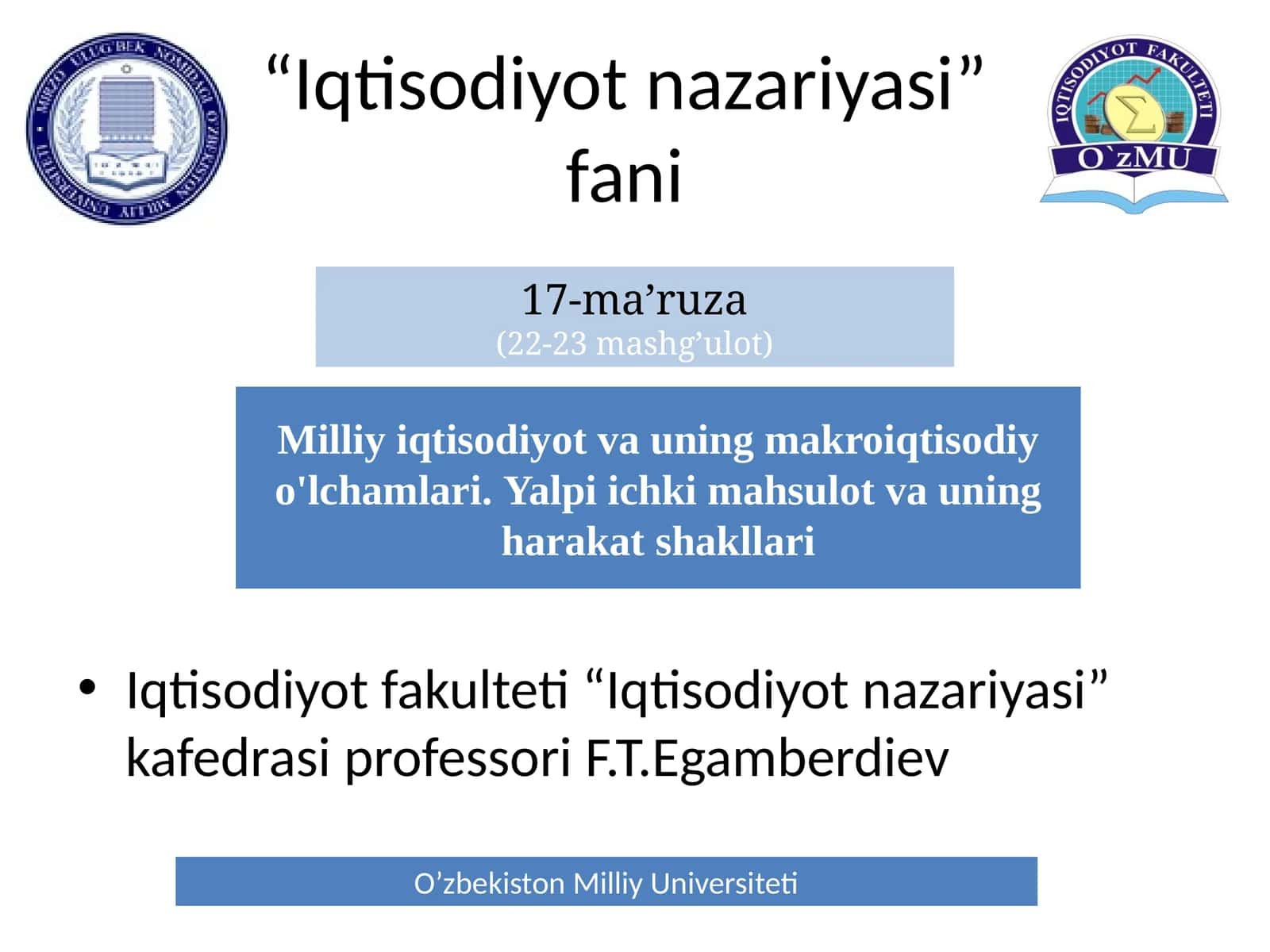 Iqtisodiyot nazariyasi