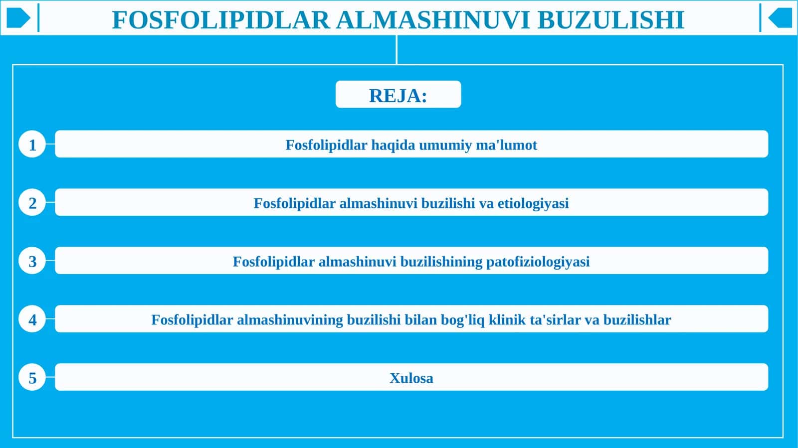 FOSFOLIPIDLAR ALMASHINUVI BUZULISHI