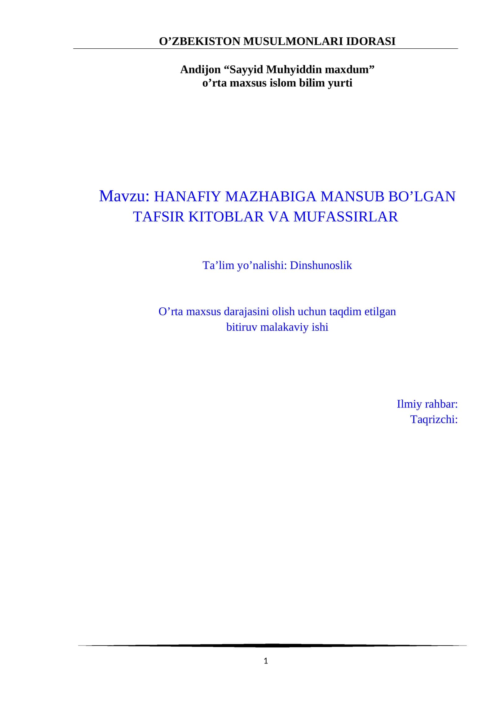Sayyid Muhyiddin maxdum