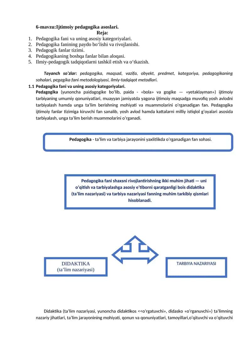 Ijtimoiy pedagogika asoslari