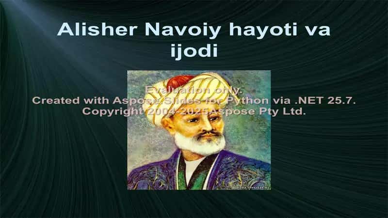 Alisher Navoiy hayoti va ijodi