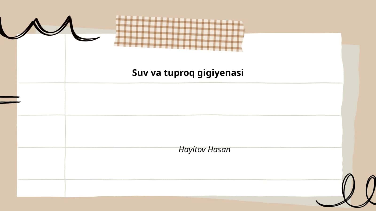 Suv va tuproq gigiyenasi
