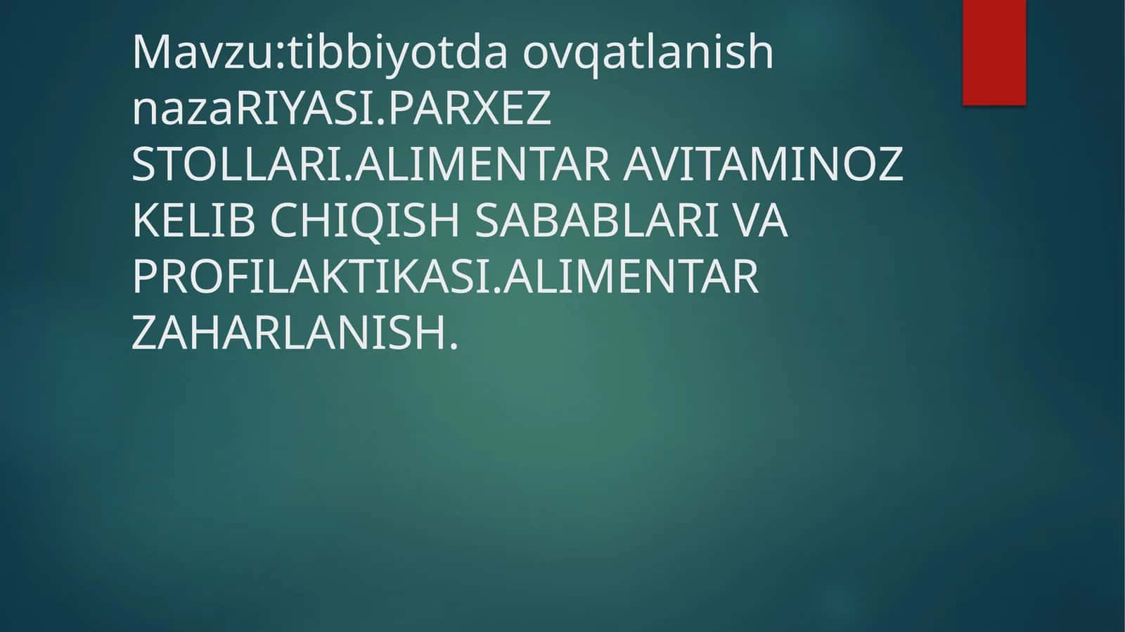 Ovqatlanish