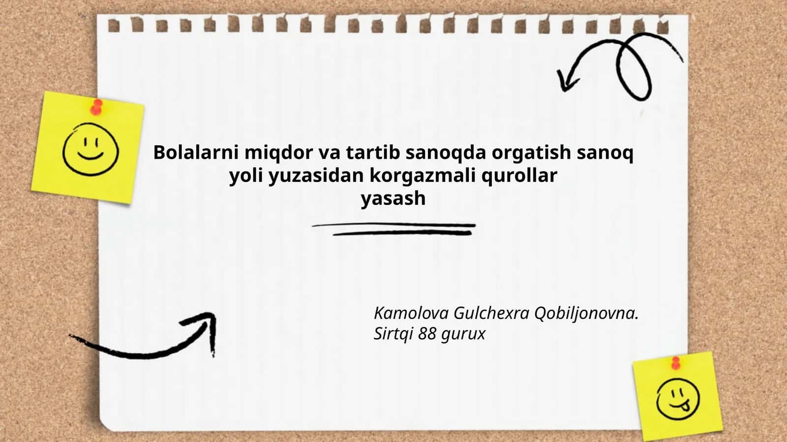 Bolalarni miqdor va tartib sanoqda orgatish sanoq yoli yuzasidan korgazmali qurollar yasash
