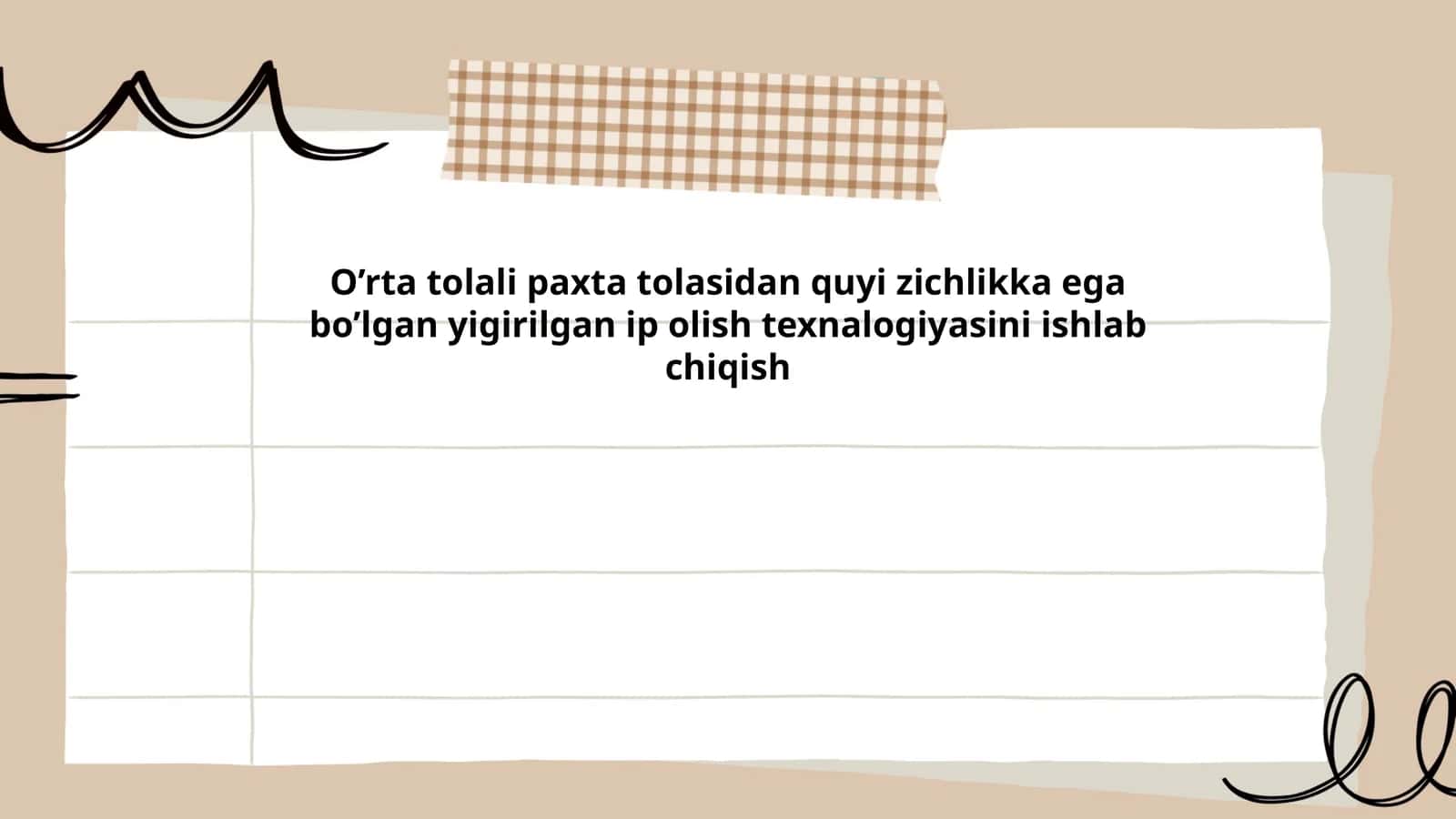 Yigirilgan ip olish texnalogiyasi