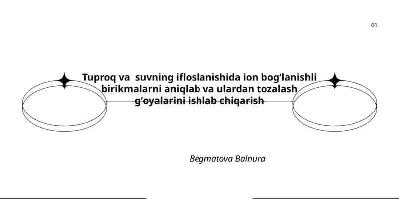 Tuproq va suvning ifloslanishida ion bogʻlanishli birikmalarni aniqlash usullari
