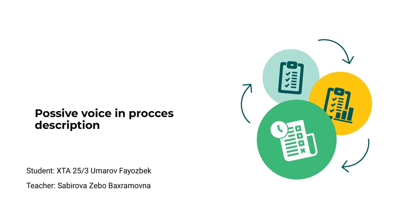 Passive Voice in Process Descriptions