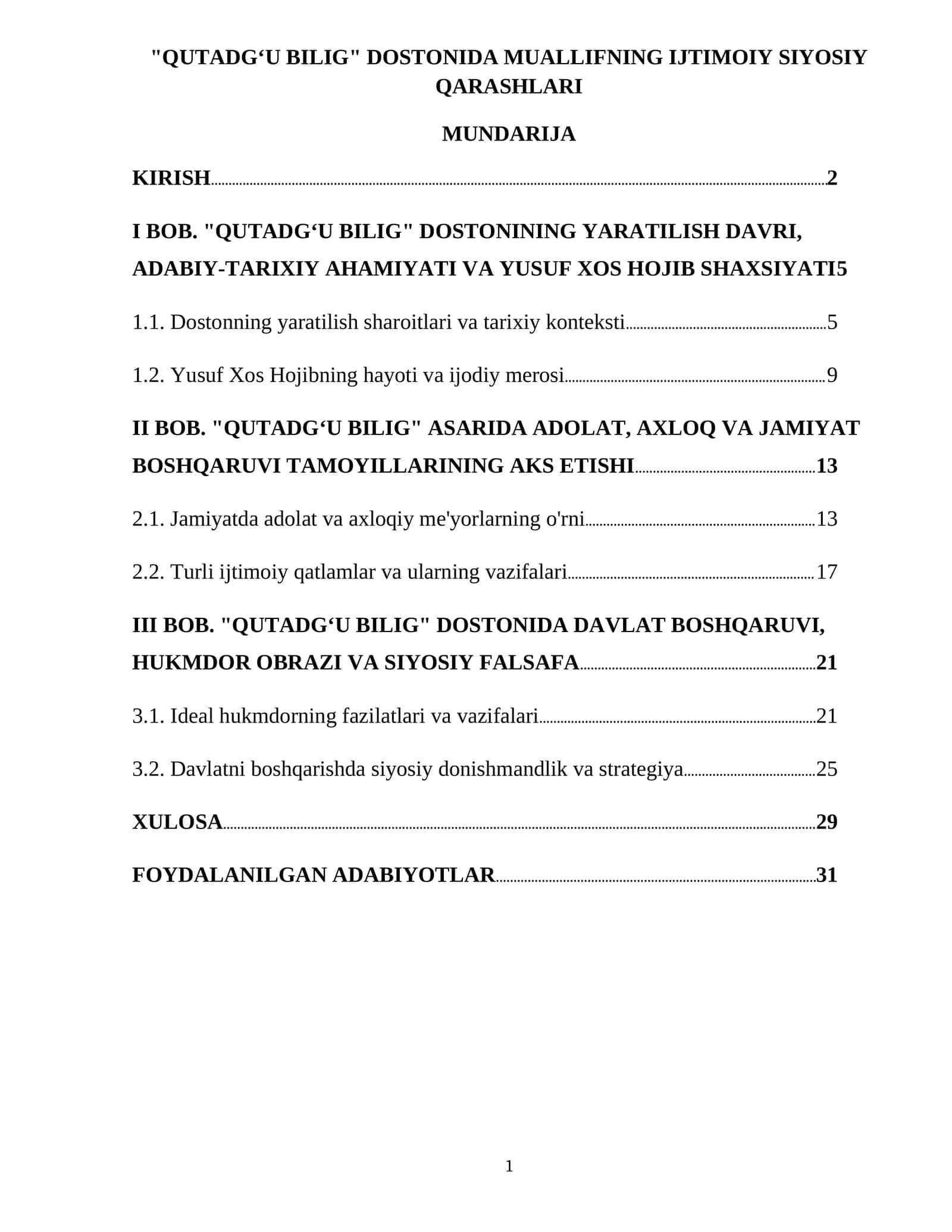 QUTADGʻU BILIG