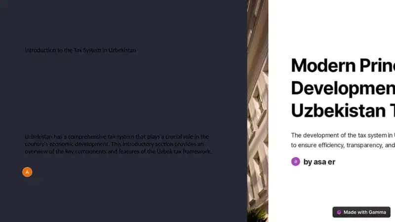 Introduction to the Tax System in Uzbekistan