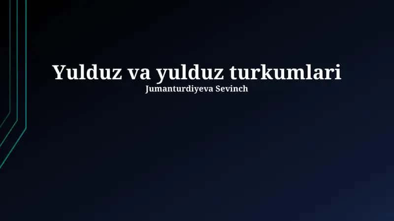 Yulduz va yulduz turkumlari