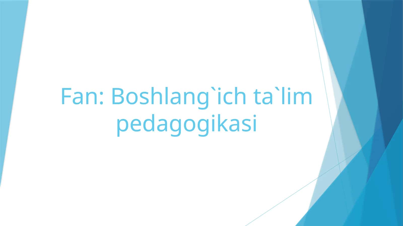 XIX ASRNINGIKKINCHI YARMI,XX ASR BOSHLARIDA TURKISTON O‘LKASIDA TARBIYA, MAKTAB VA PEDAGOGIK FIKRLAR