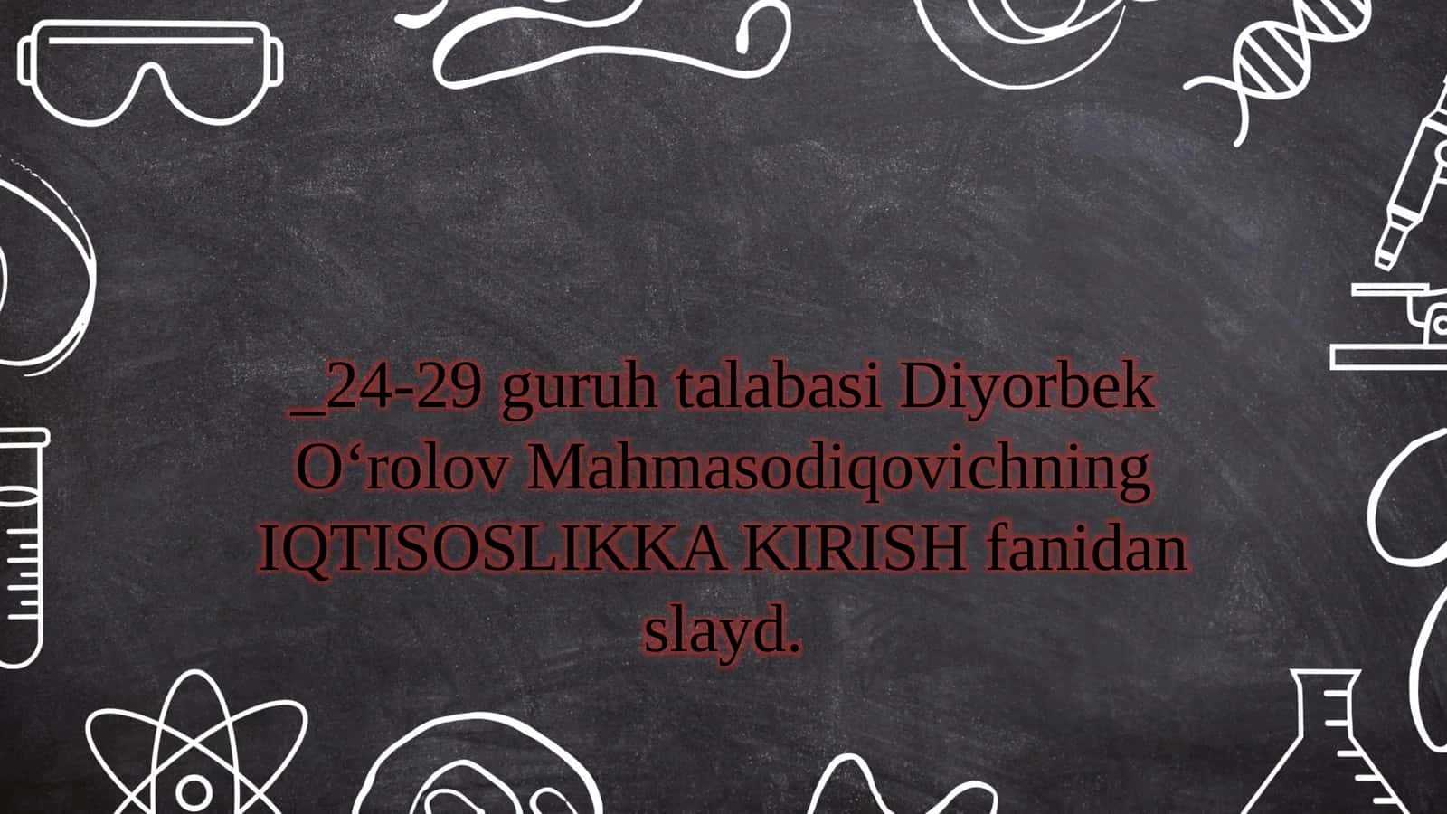 Iqtisoslikka kirish fanning maqsad vazifalari