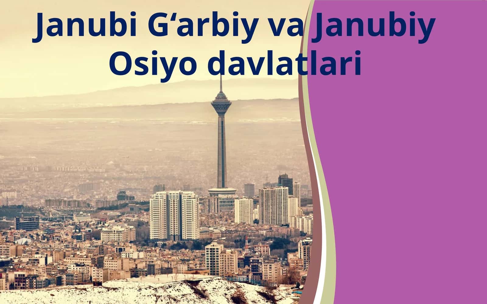 Janubi G‘arbiy va Janubiy Osiyo davlatlari