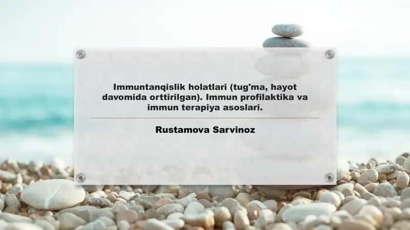 Immuntanqislik holatlari