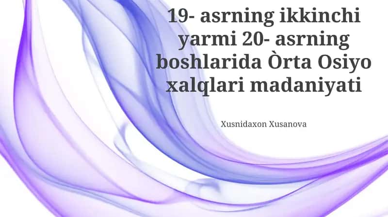 Markaziy Osiyo Madaniyati