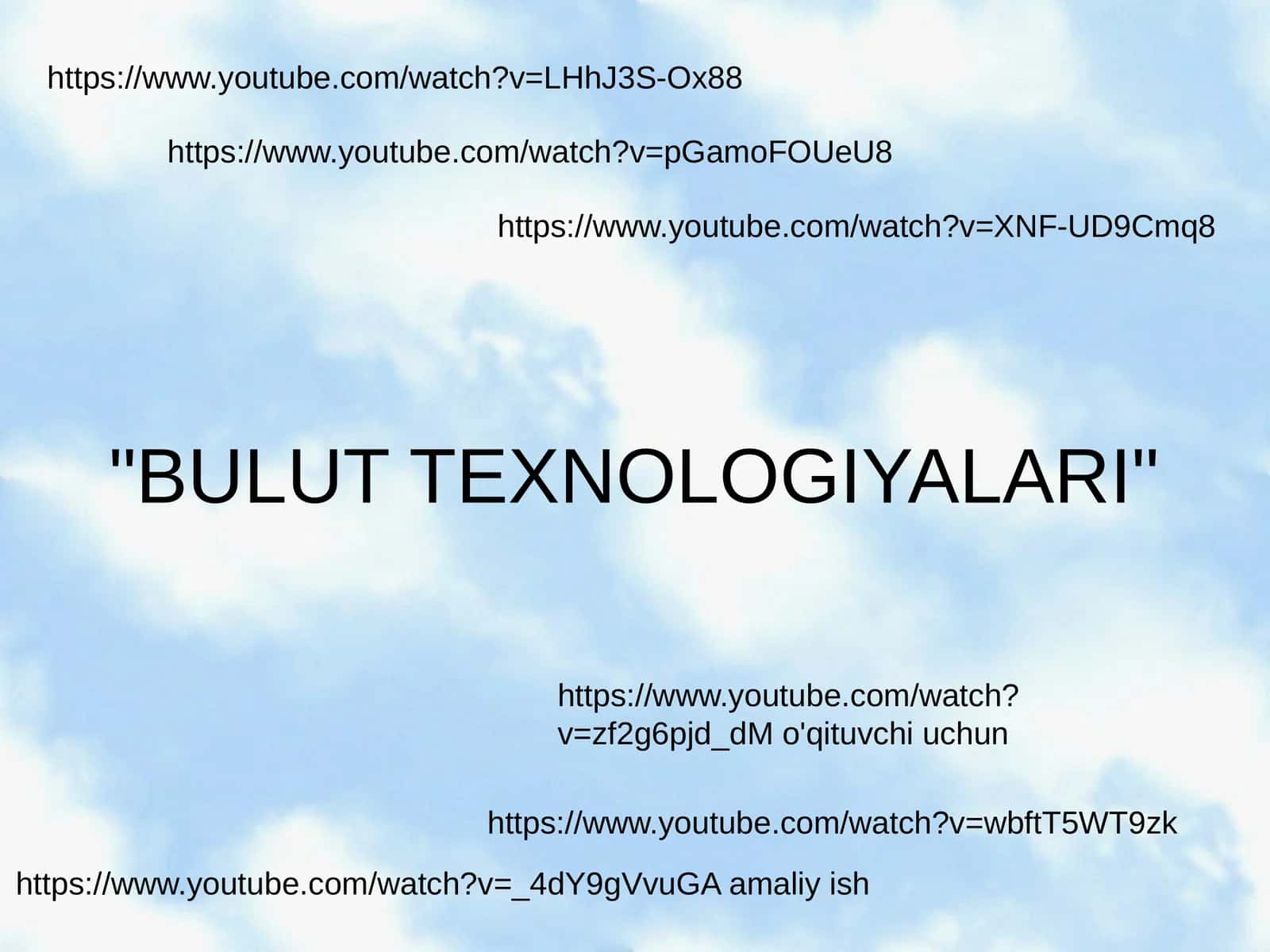 Bulutlitexnologiyalar