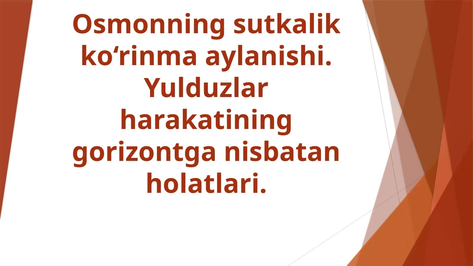 Osmonning sutkalik ko‘rinma aylanishi