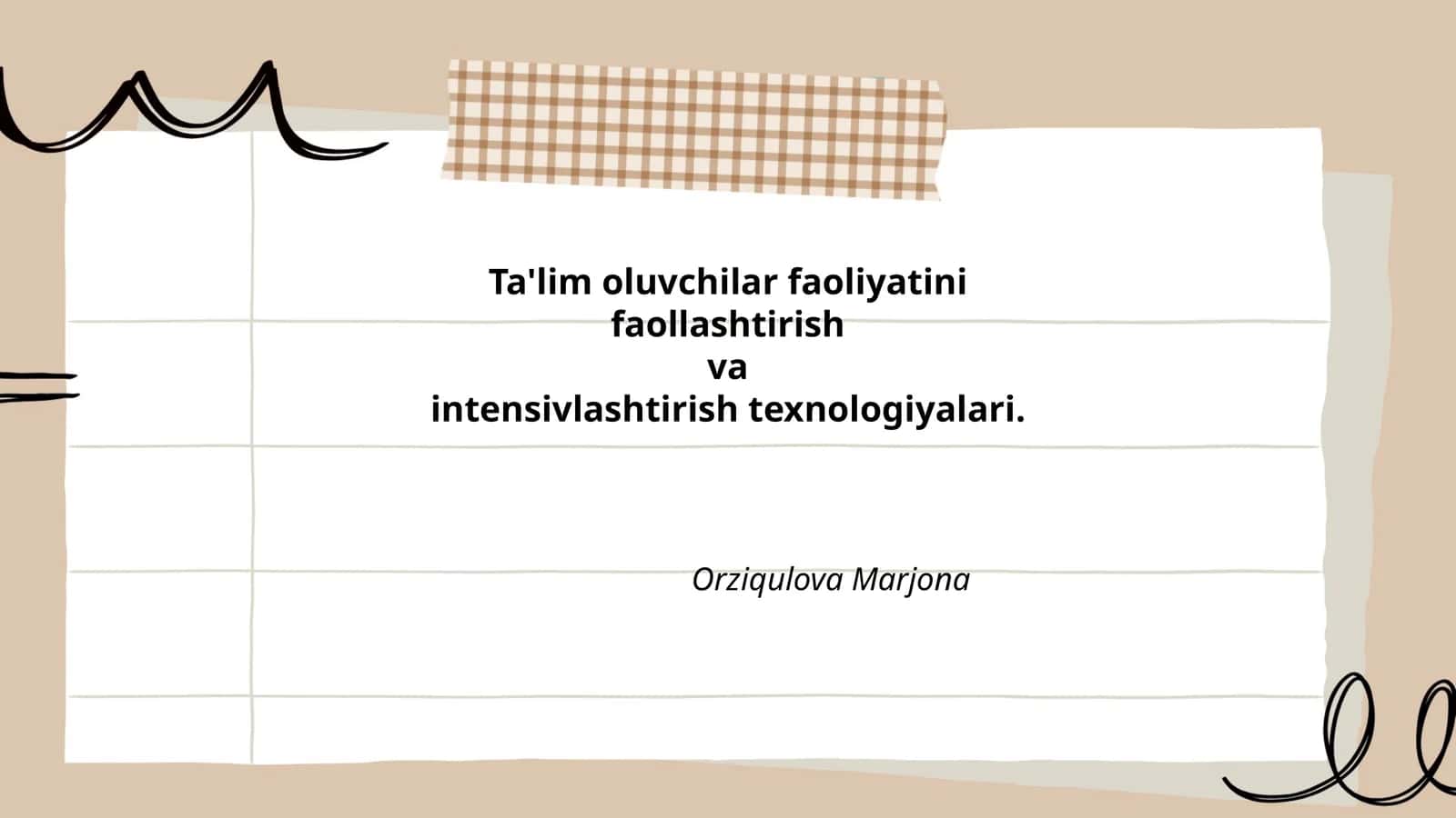 Faol o‘qitish usullari