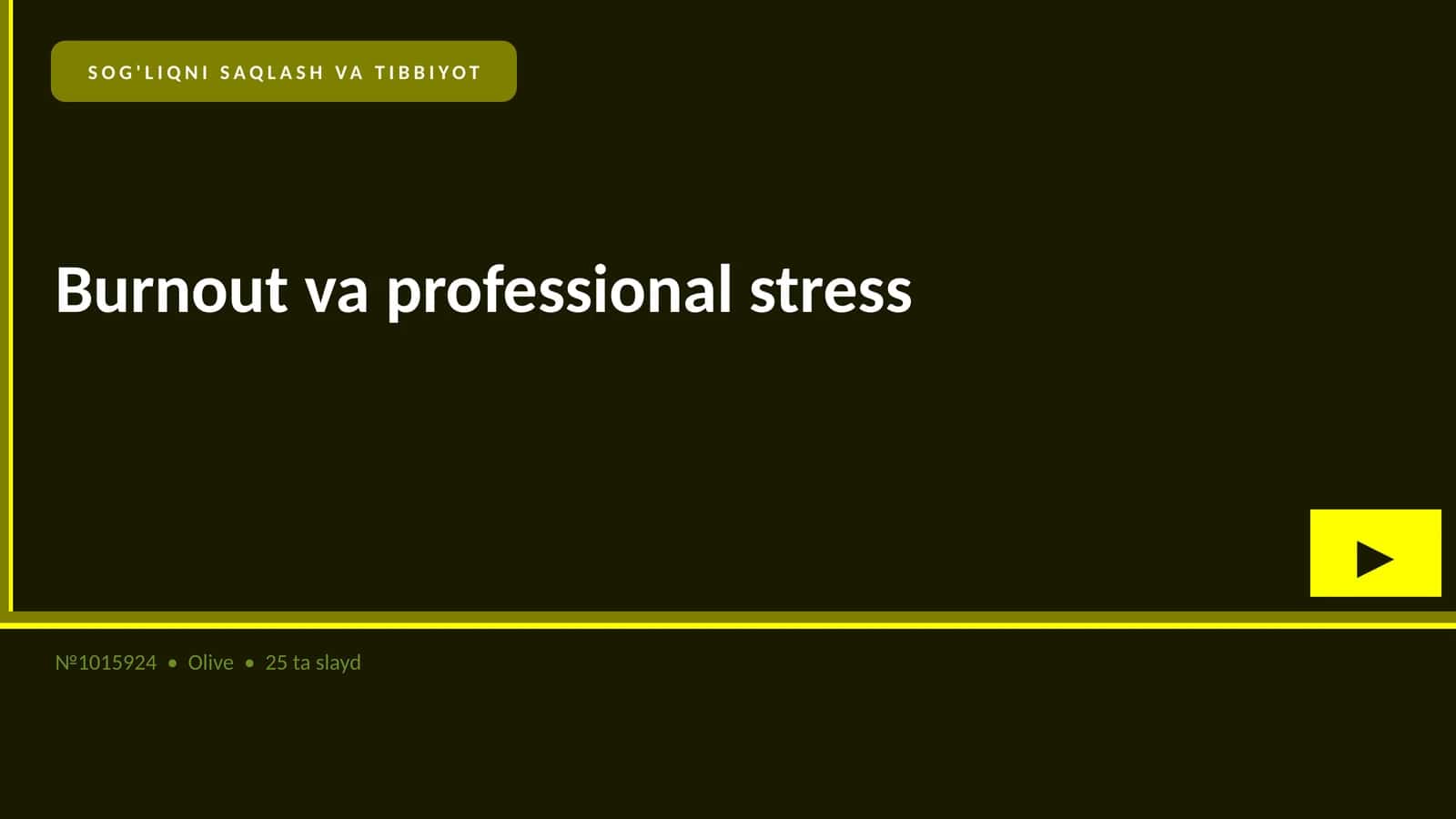 Burnout va professional stress