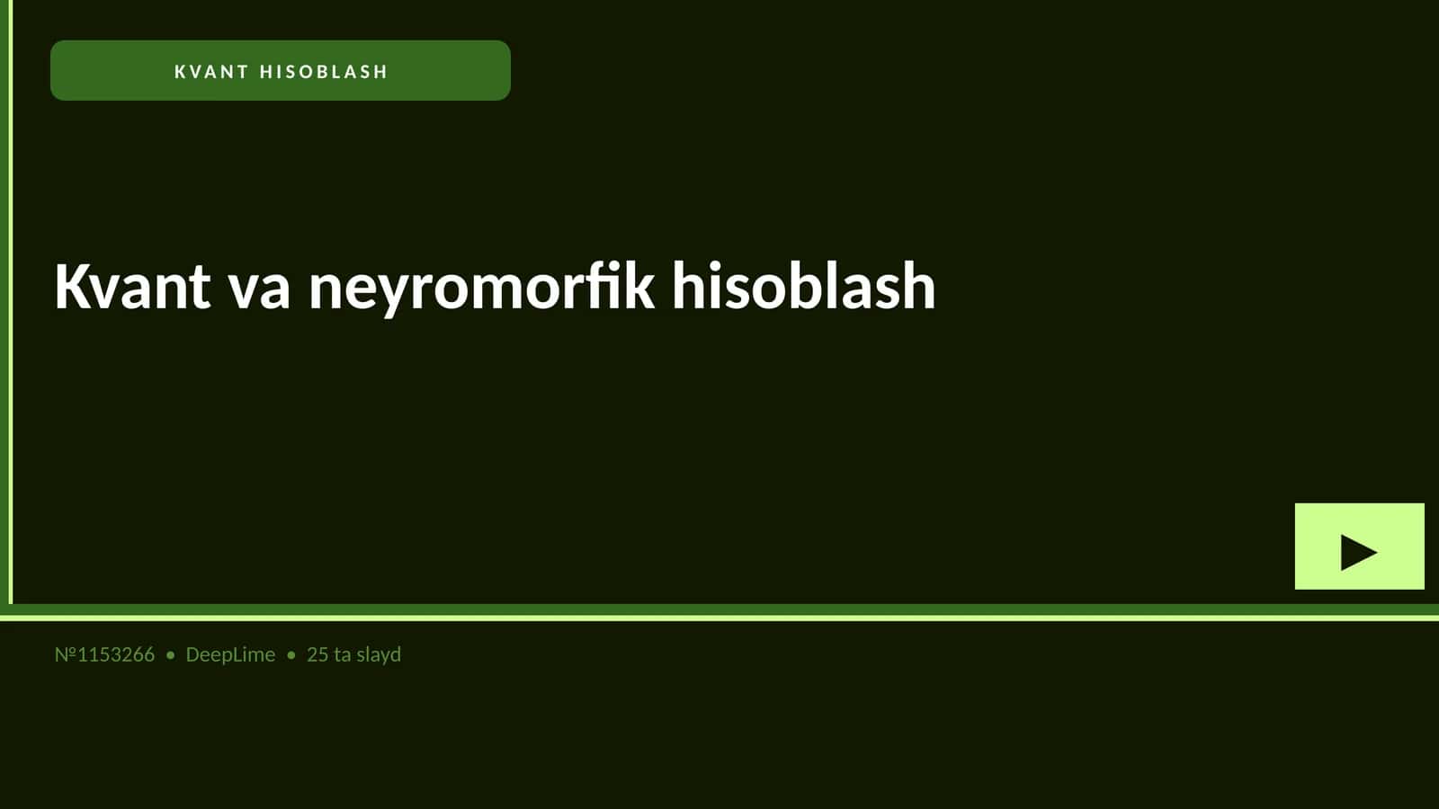 KVANT HISOBLASH
