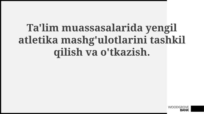 Ta'lim muassasalarida atletika mashg'ulotlari
