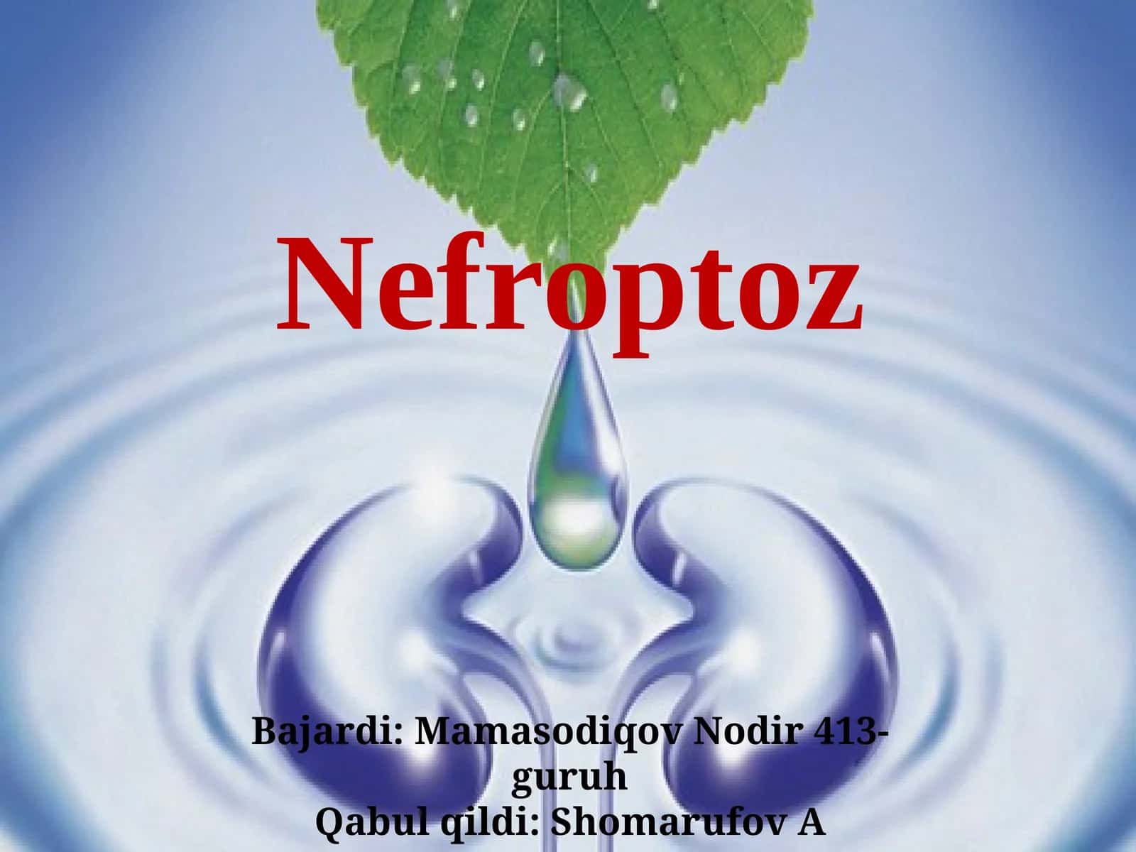 Nefroptoz