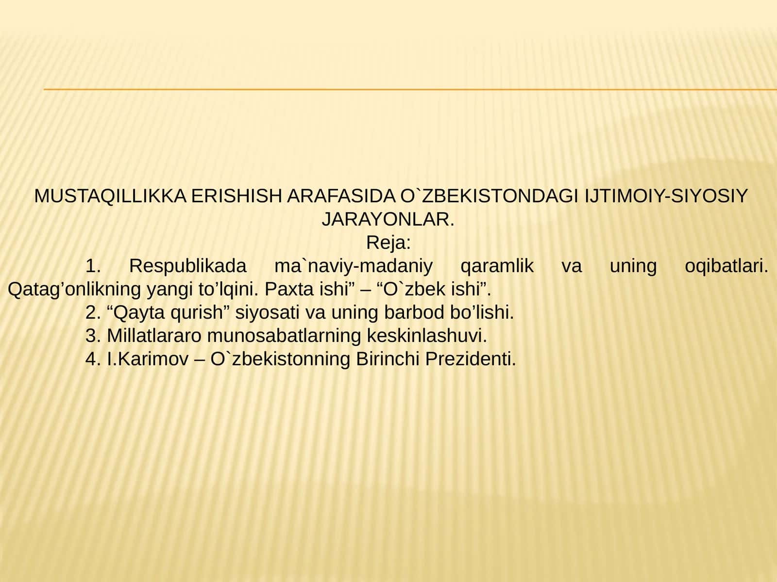 Ijtimoiy-siyosiy jarayonlar