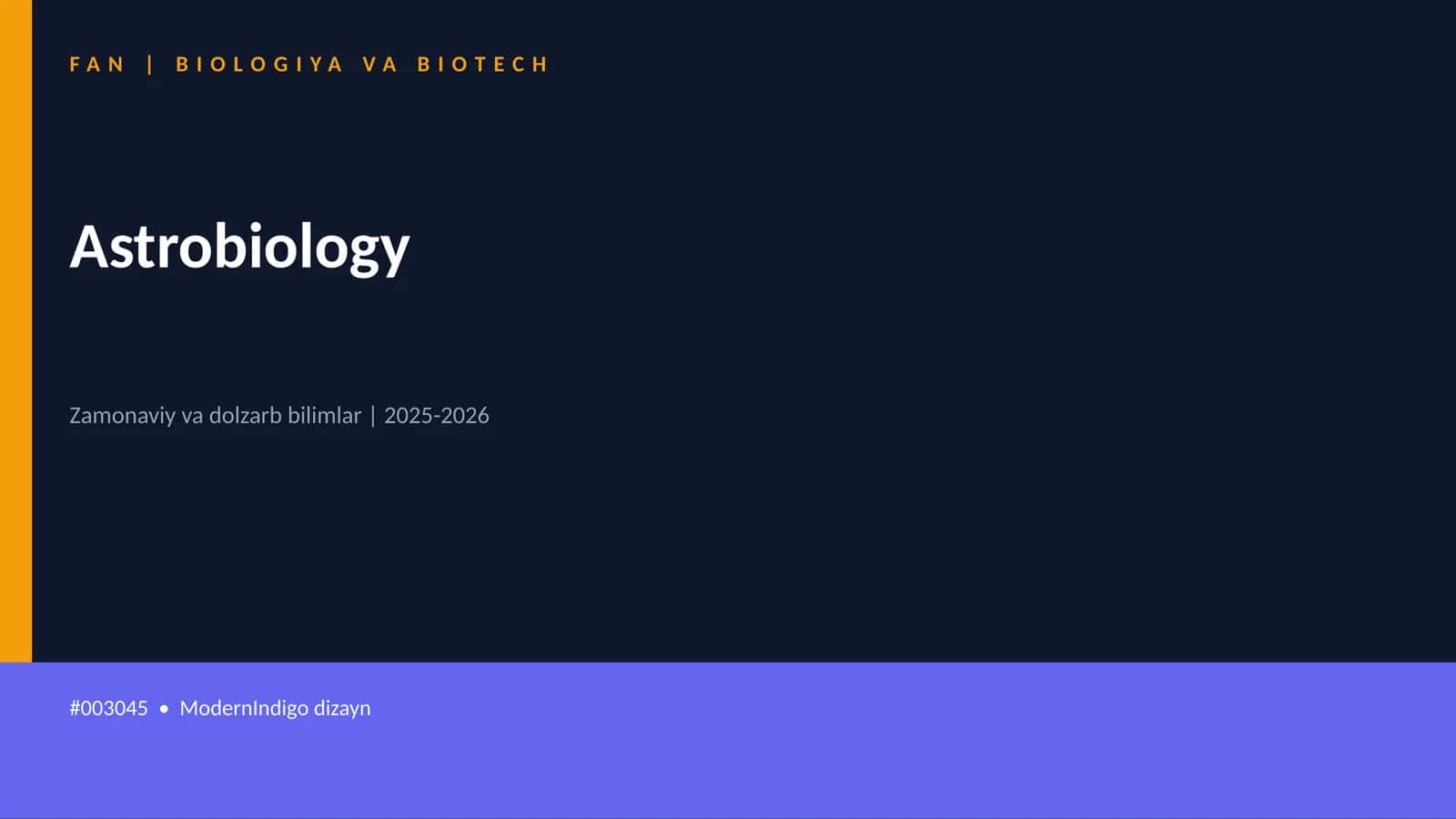 Astrobiology