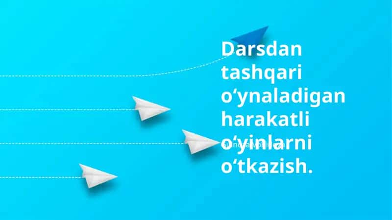 Tashqi O'yinlar Davomida Harakatli O'yinlar